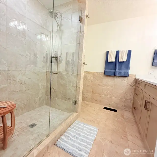 Primary bathroom shower