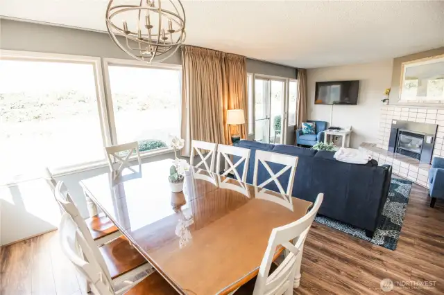 View from dining room to living room
