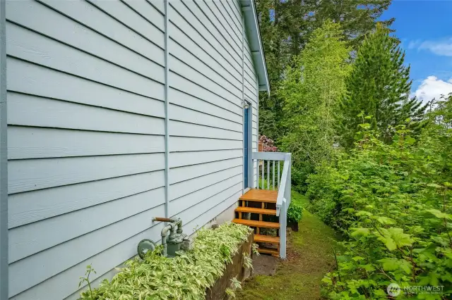 Side with garage access