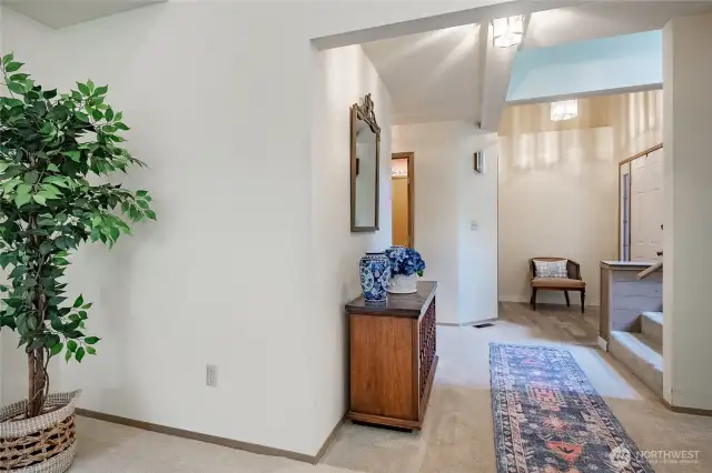 Looking from Living Room to the entry and staircase