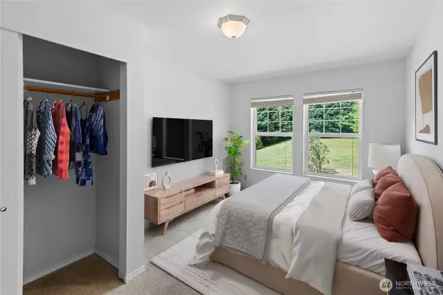 virtually staged bedroom