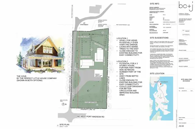 site plan showing development potential of new main home