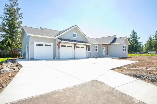 Large 3 car garage