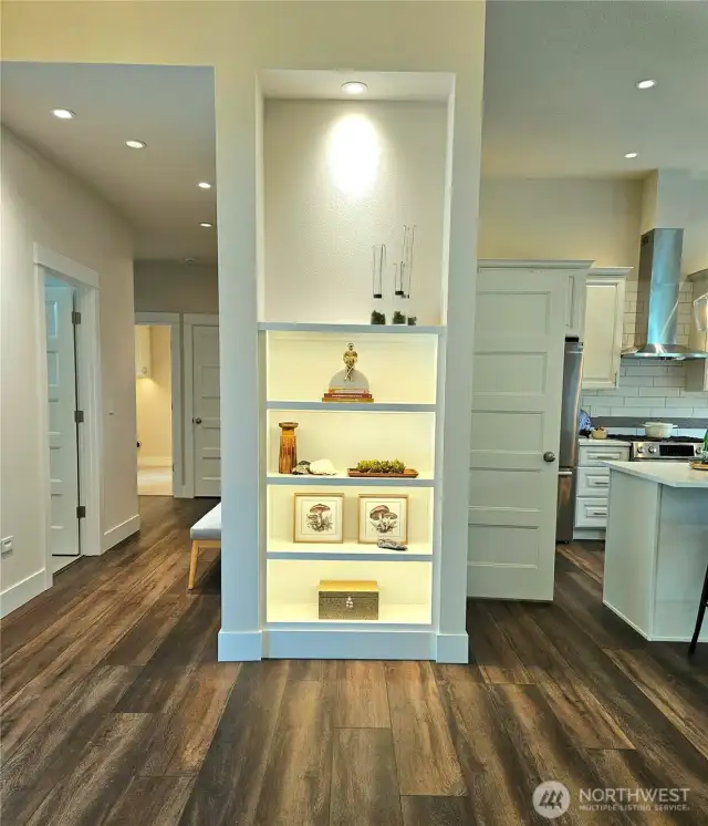 Foyer shelves