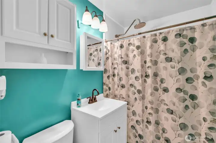 Bathroom with oversized walk in shower