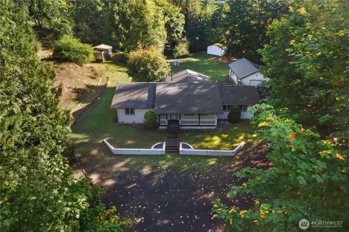 Totally private, rural hillside setting.