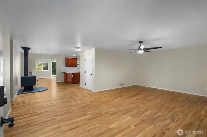 Enter into a spacious interior.