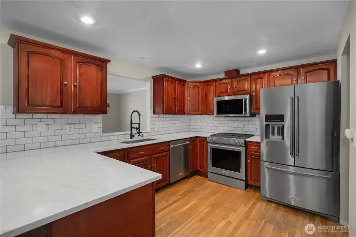 Easy clean-up with stone and tile!