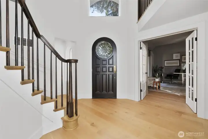 Foyer looking back at front door; office to the distance
