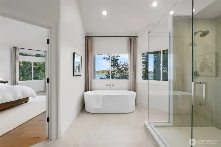 Primary Bath with free standing tub