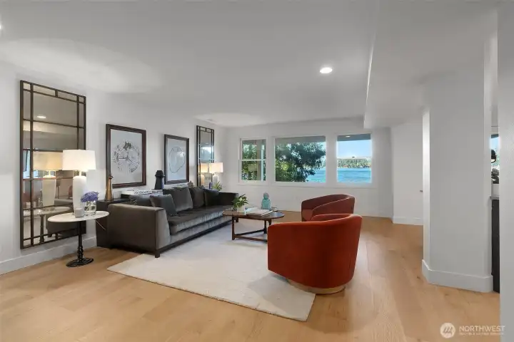Lower Level Family Room overlooking lake