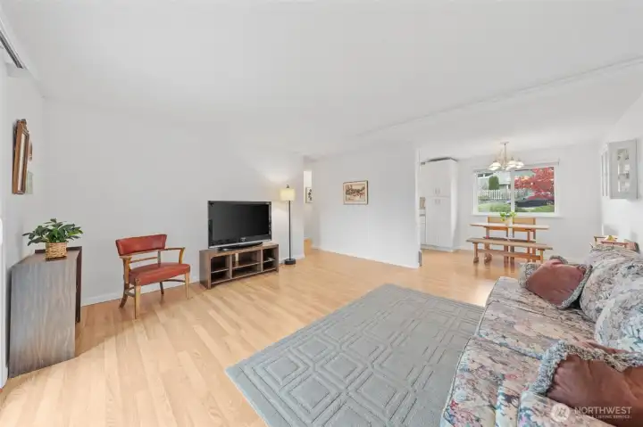 Generously sized living room