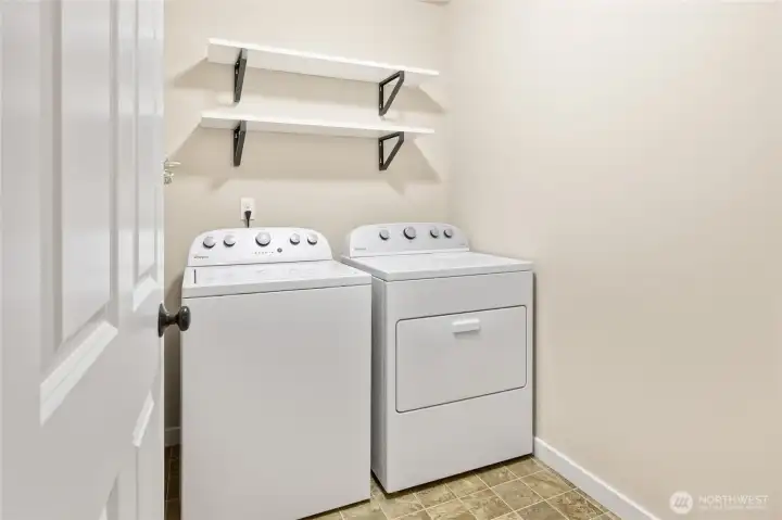 Laundry on upper level