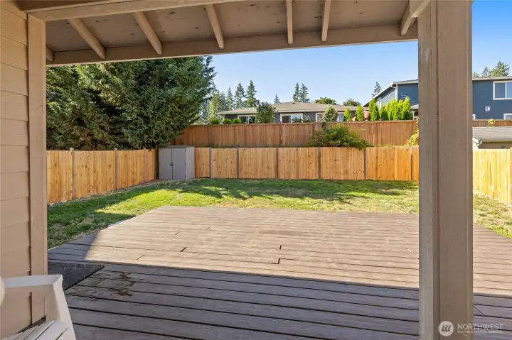 Spacious backyard perfect for entertaining