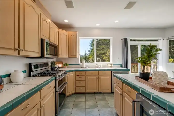 Ample workspace allows multiple cooks to gather without feeling crowded.