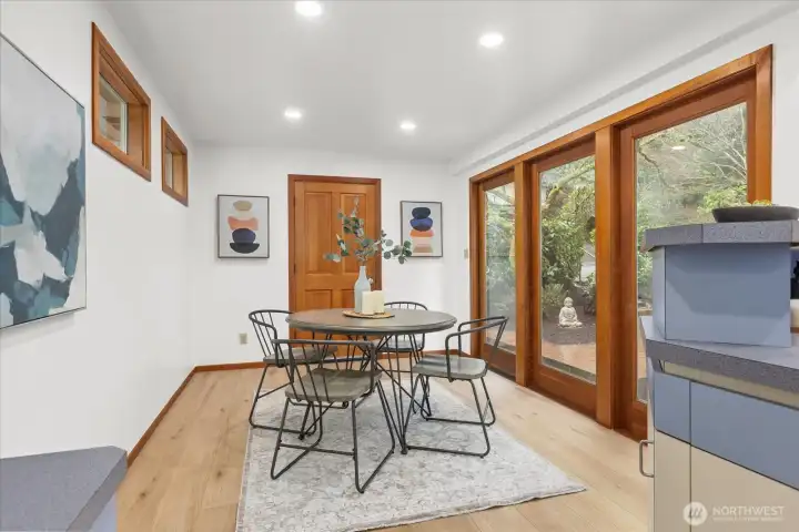 Large storage room off of nook for your gear and equipment.