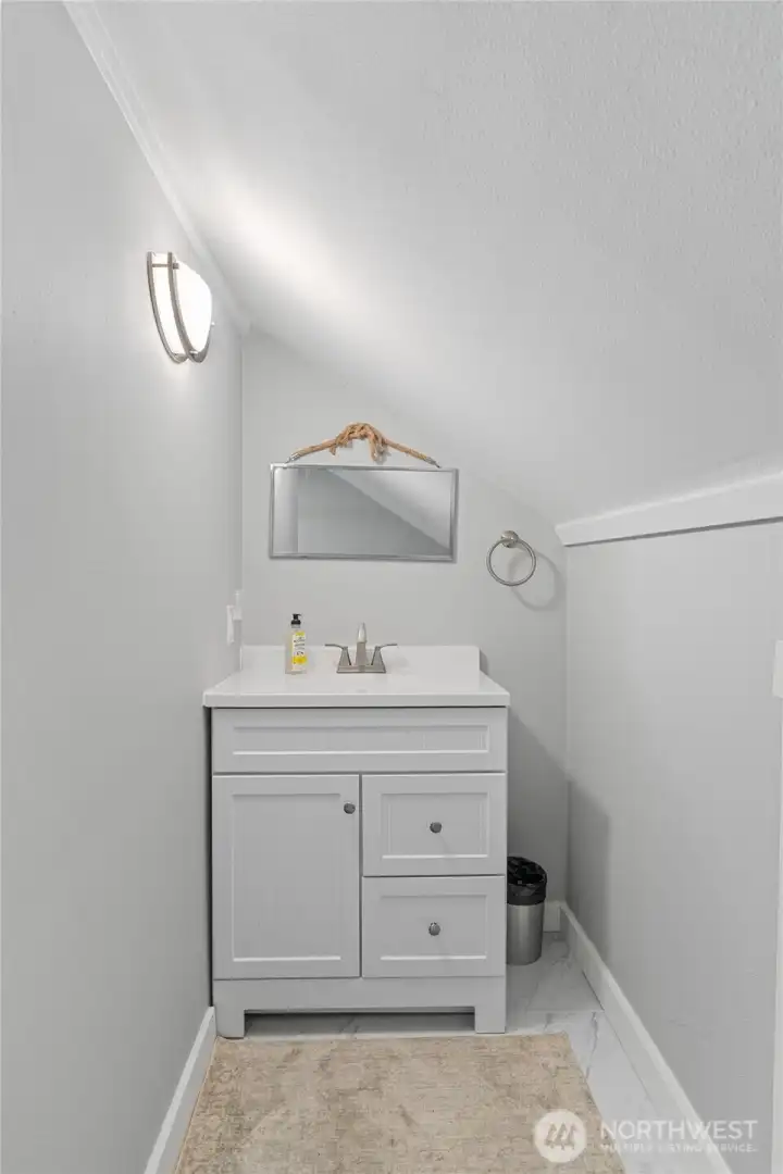 Vanity in upper bathroom