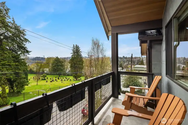 Enjoy city & lake view from the private deck off the primary suite!