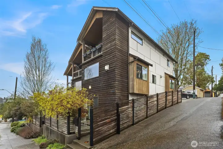 End unit, allows for more windows and natural light.