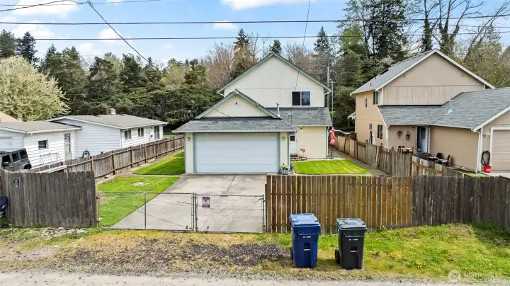 Gated Driveway accessible through alleyway