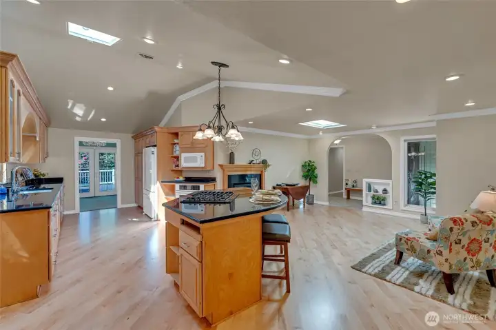 Very spacious and roomy kitchen with room for multiple cooks.