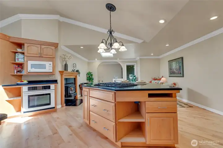 Natural gas cook top.