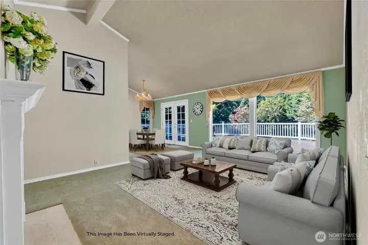 Living room has been virtually staged.
