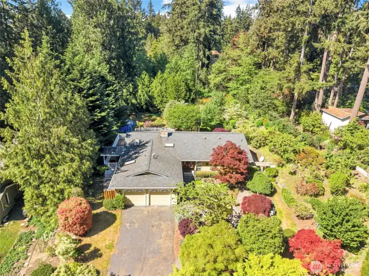 A half acre of splendid landscaping.