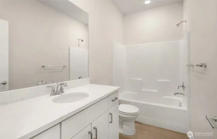Secondary bath. Similar home shown. Secondary bath. Similar home shown.