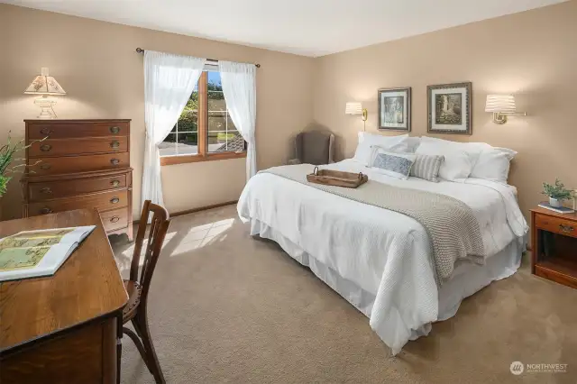 One of the 4 upstairs bedrooms.  This home is zoned to the award-winning Northshore School District and more specifically to Hollywood Hill Elementary, Timbercrest Middleschool, and Woodinville Highschool.
