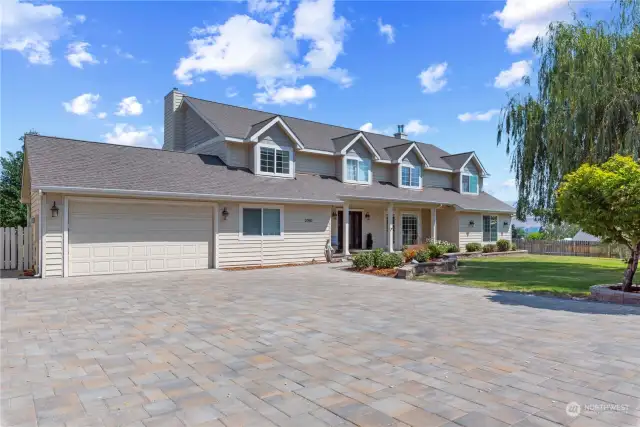 New concrete paver driveway.