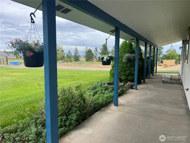 Beautiful front porch with a neverending view