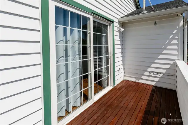 upstairs balcony