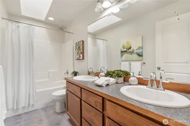 Upper floor Full bath with Skylight