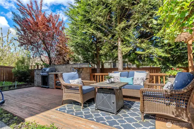 Customer Built Deck and Outdoor Kitchen, Designed for relaxation and Summer Gatherings