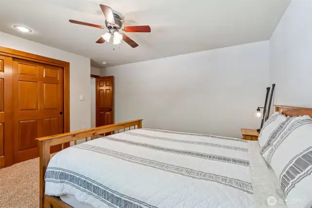 Closet doors and entry door are solid wood!