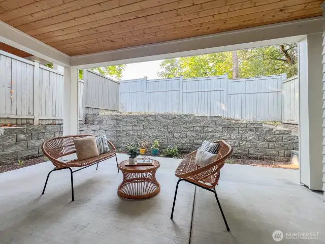 Large covered patio