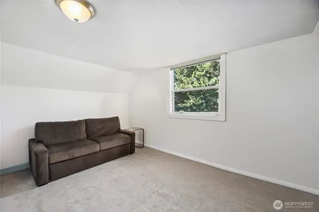 3rd Bonus Room / Craft Room / Office  Window overlooks front yard  Hunter Douglas room-darkening Applause honeycomb shade