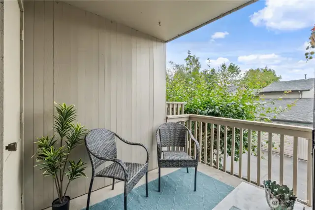 Perfect deck to sit and enjoy the lake view.