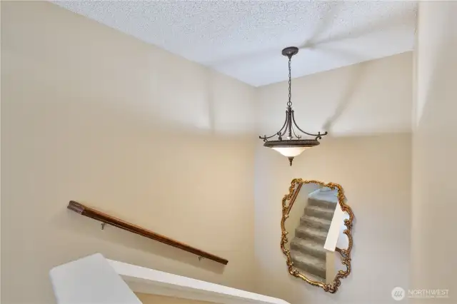 Stairway coming up to the 3rd floor.