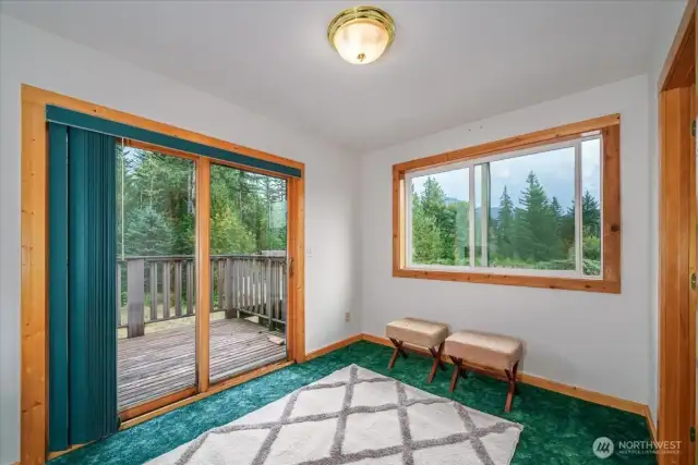 Balcony in primary bedroom