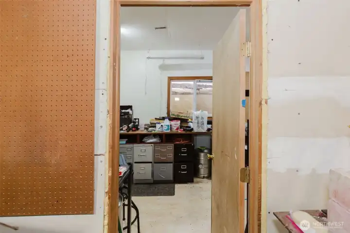 10 x 23 insulated SHOP space just off the garage.