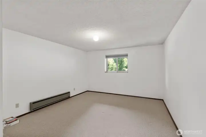A bonus space on the lower level could be a great place for a private office.