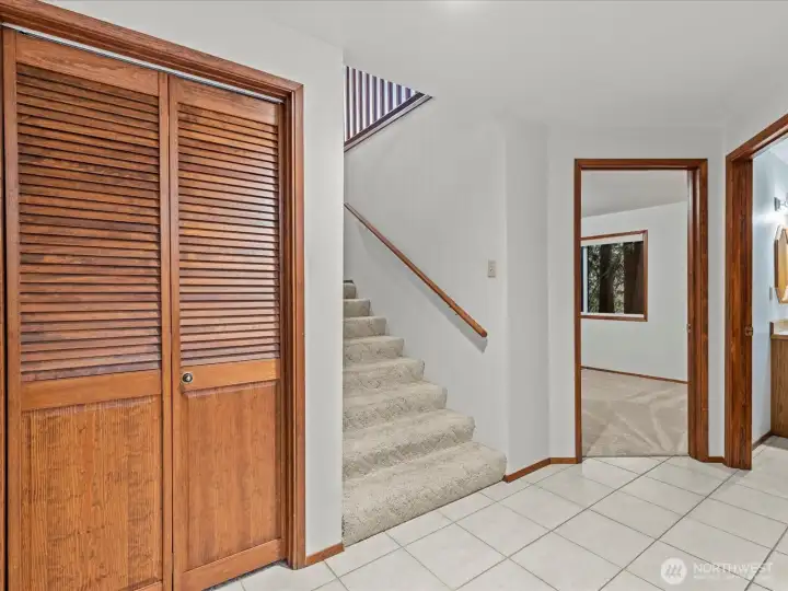 Pantry and stairs to the rec room