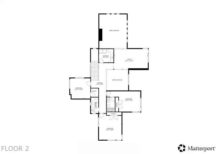 Upper level floorplan