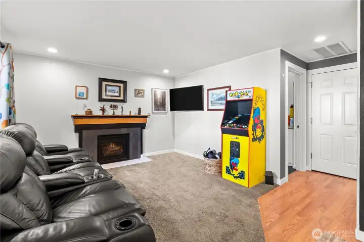 The only game left is PacMan (not included) but you can bring your favorites.   Cozy fireplace.