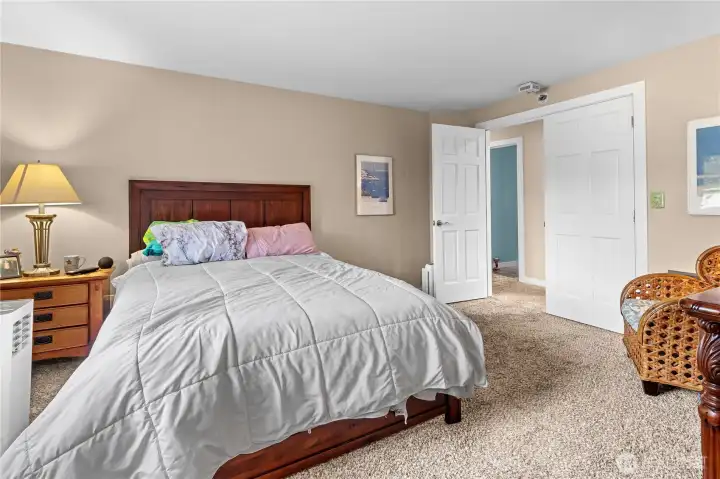 Master Bed with French Doors to the hall way.