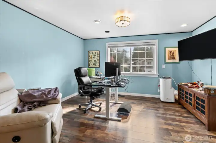 4th bedroom is dedicated to work-from-home occupant. Plenty of room for your office. Leave as is or convert back to the 4th bedroom.