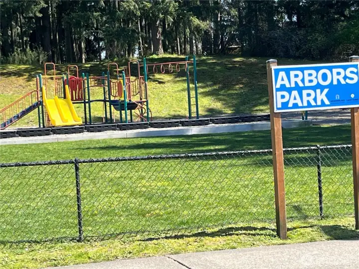 Just up from the house is Arbors Park, for residents of the community.  Room for kids to play, family gatherings, sports.
