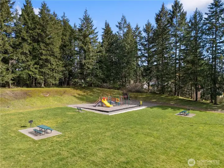 Large Community park with picnic tables, playground.  Just seconds from the house.